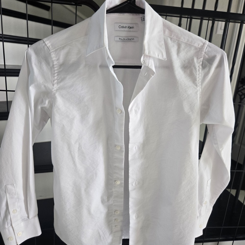 Calvin Klein Kids Crisp White Button-Down Shirt